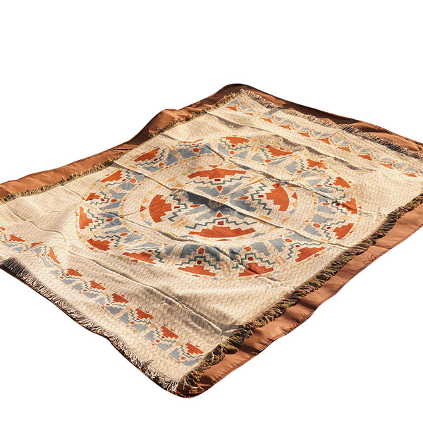 Elosung 1 Sets Of Bohemian Waterproof Picnic Blanket Outdoor Camping Beach Rug 2Pcs Placeholder