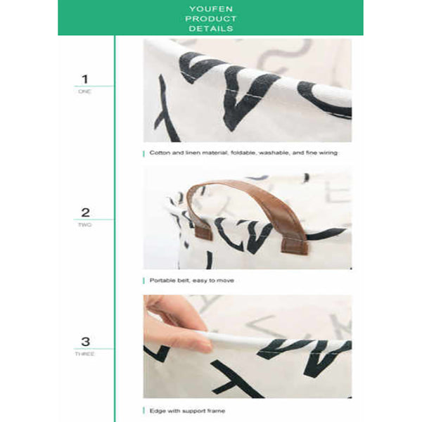 Hippo Canvas Laundry Storage Basket With Adorable Animal Designs Laundry Baskets & Hampers