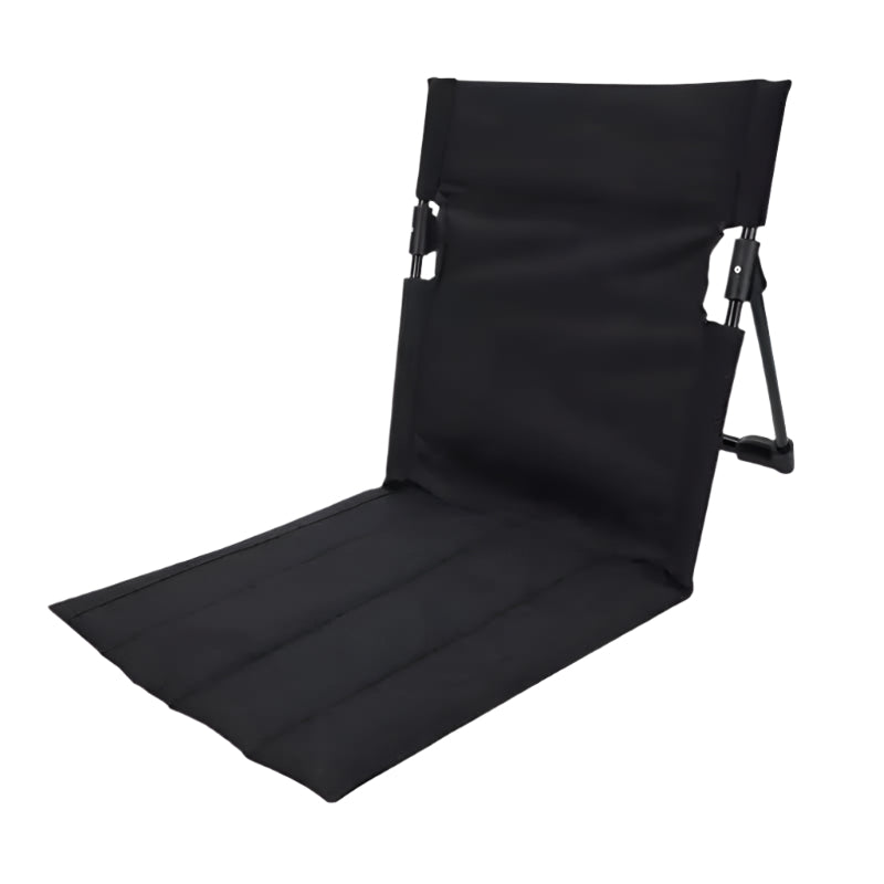 Black Outdoor Folding Lawn Chair With Backrest Lightweight Portable Camping Beach & Park Recliner Easy To Carry For Relaxing Outdoors Patio Chairs