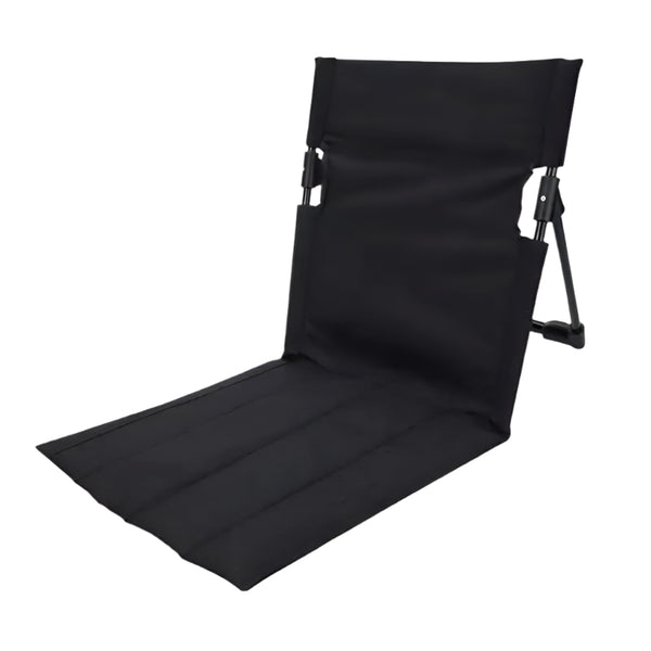 Black Outdoor Folding Lawn Chair With Backrest Lightweight Portable Camping Beach & Park Recliner Easy To Carry For Relaxing Outdoors Patio Chairs