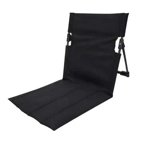 Black Outdoor Folding Lawn Chair With Backrest Lightweight Portable Camping Beach & Park Recliner Easy To Carry For Relaxing Outdoors Patio Chairs