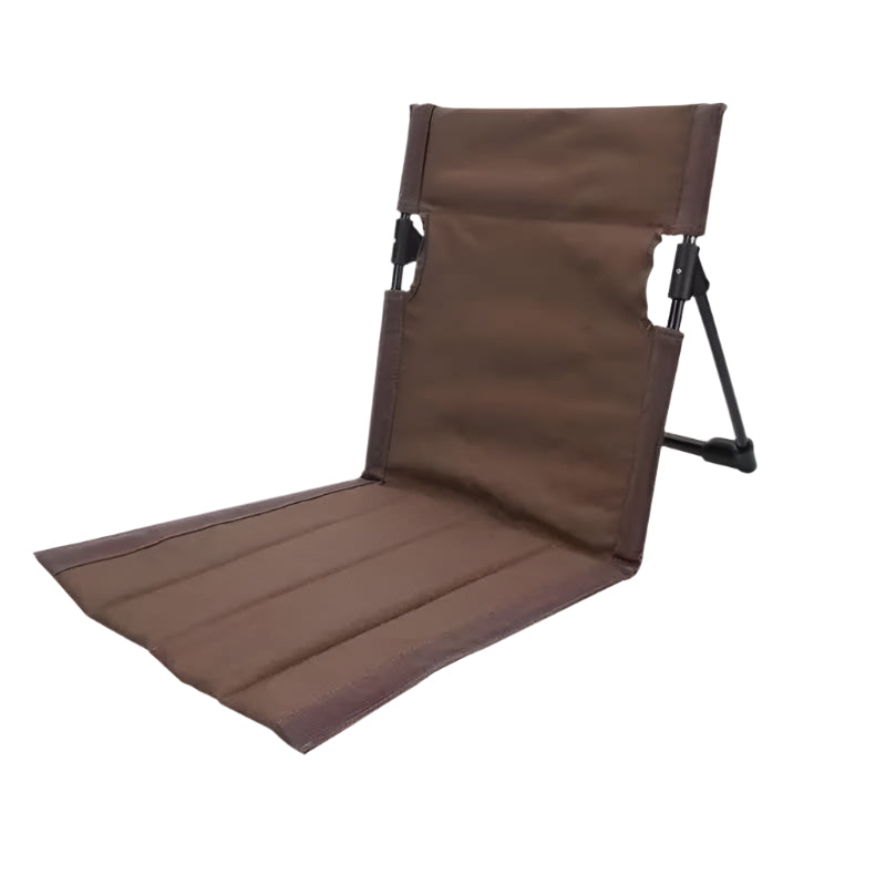 Brown Outdoor Folding Lawn Chair With Backrest Lightweight Portable Camping Beach & Park Recliner Easy To Carry For Relaxing Outdoors Patio Chairs