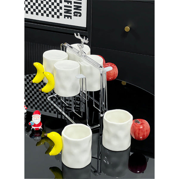 Red Apple Creative Fruit Ceramic Mug Aaa Adorable Handle Design 280Ml Couple Cups Perfect Gift For Birthdays Or Valentineaaas Day Mugs