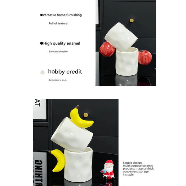 Red Apple Creative Fruit Ceramic Mug Aaa Adorable Handle Design 280Ml Couple Cups Perfect Gift For Birthdays Or Valentineaaas Day Mugs