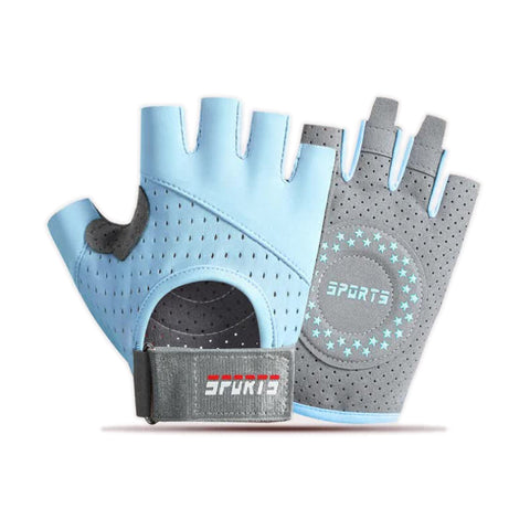 Blue/L Size Women's Non Slip Breathable Sports Gloves Lightweight And Shock Resistant Fitness Gloves & Mittens
