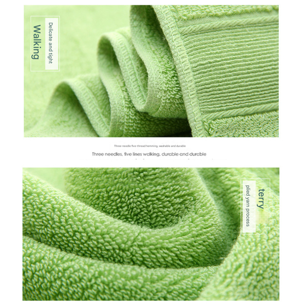 Elosung Grey Luxury 100% Cotton Towel Set 3 Piece Combed Bath Towels & Washcloths