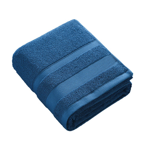 Elosung Blue Luxury Cotton Bath Towel Soft Absorbent 70X140cm 380G Towels & Washcloths