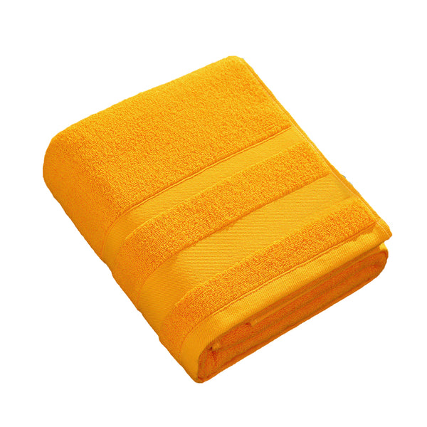 Elosung Luxury Yellow Cotton Bath Towel 70X140cm Soft Absorbent 380G Towels & Washcloths