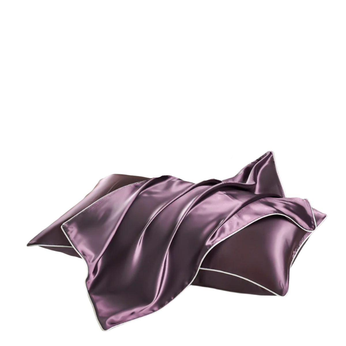 Purple Luxury Double Sided Satin Silk Pillowcase Summer Cooling Polyester Cover Set(Without Core) Pillow Cases