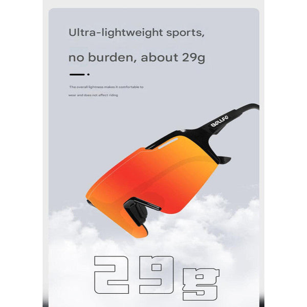 Pink Gradient Lens Uv400 Photochromic Cycling Glasses Sunglasses