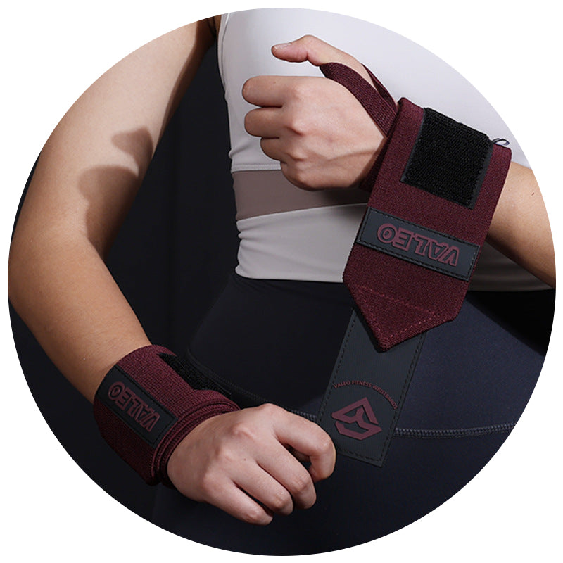 Elosung 1 Pair Claret Heavy Duty Gym Wrist Wraps For Weightlifting Powerlifting And Injury Prevention Support & Protective Gear
