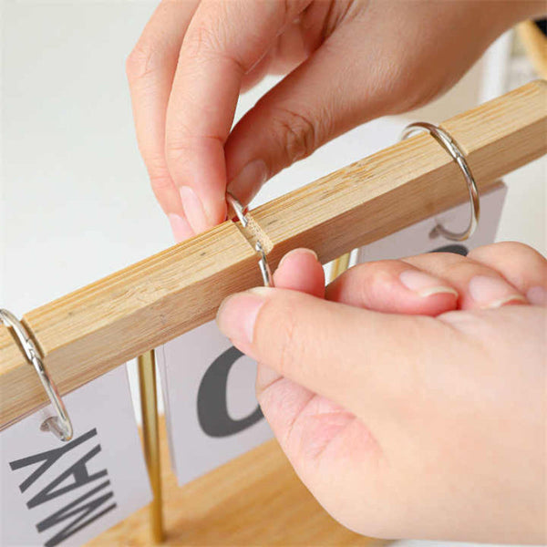 White Modern Minimalist Wooden Flip Calendar Stylish Desktop For Home Office And Study Room Calendars (Current)