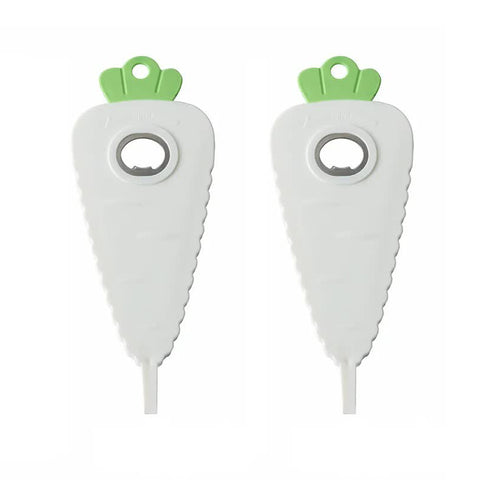 Carrot Shaped Multi Function Bottle Opener Jar Can 2 Pcs Corkscrews & Bottle Openers