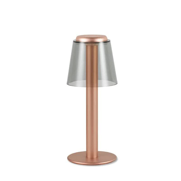 Elosung Gold Stylish Transparent Desk Lamp With Touch Control Led Type Charging Simple And Modern Design Placeholder