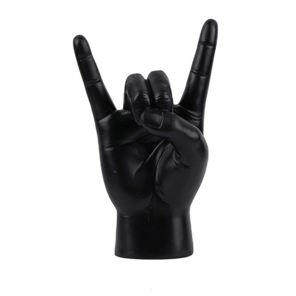 Gold Right Hand Resin Rock And Roll Hand Figurine Stylish Desk And Living Room Decor Sculptures & Figurines