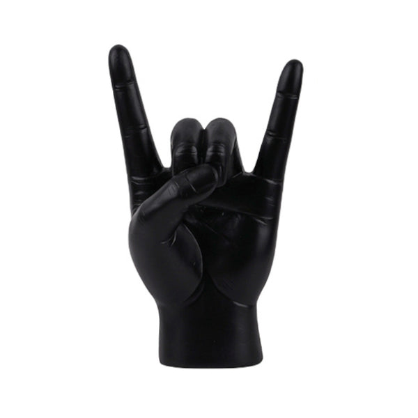 Gold Right Hand Resin Rock And Roll Hand Figurine Stylish Desk And Living Room Decor Sculptures & Figurines