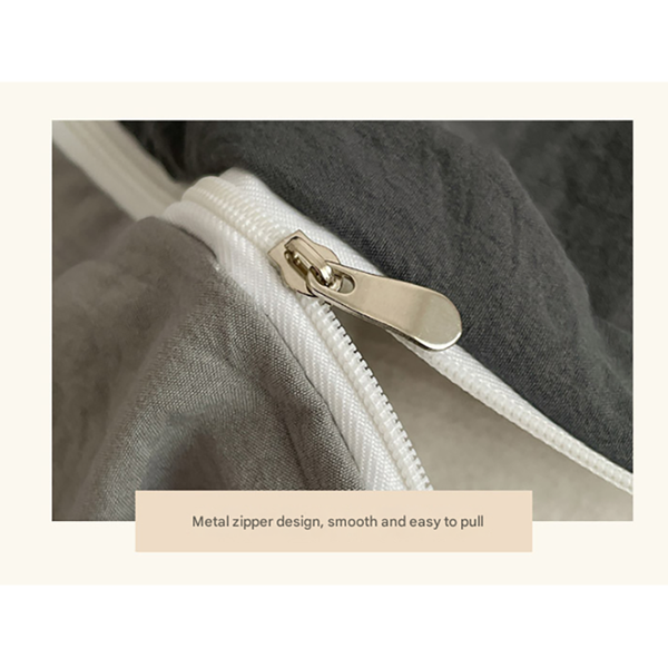Elosung Yellow Black 1.5M Bed Fitted Sheet With 200X230cm Duvet Cover 4 Piece Bedding Sheets