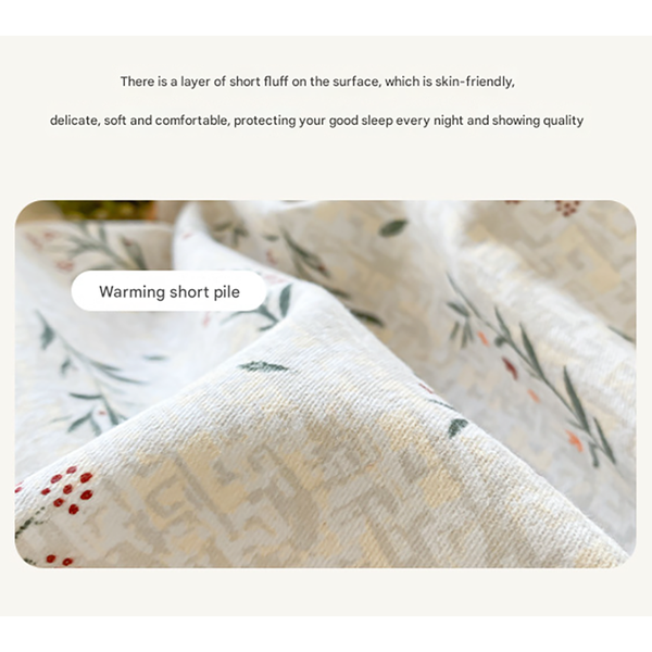 Thick Brushed Cotton 4 Piece Bed Sheet Set (1.5M Bed) Fits 200X230cm Duvet Quilt Covers