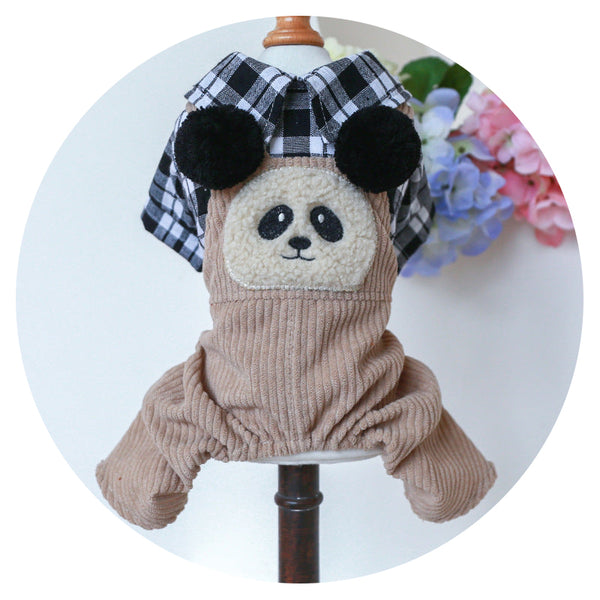 Xs Panda Ball Bib Pants Cute Four Legged Dog Clothes Spring/Summer Pet Outfit Soft & Breathable Dog Clothing & Shoes