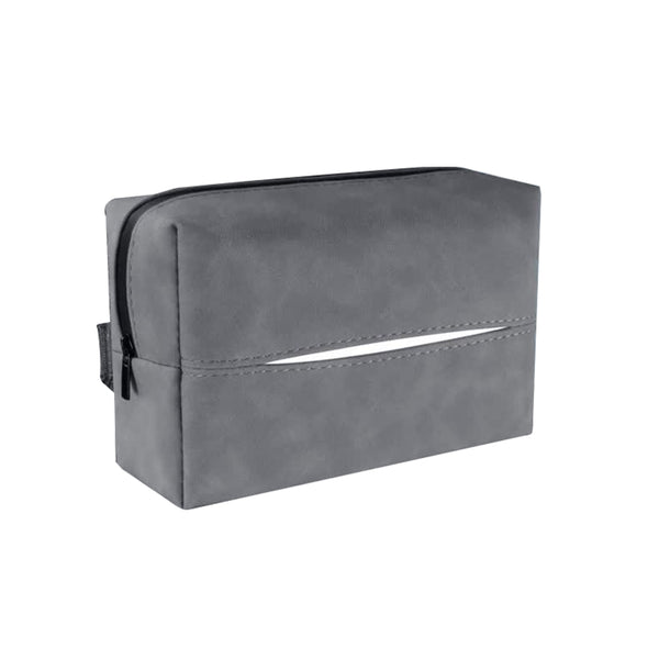 Elosung 2 Pcs Black Stylish Car Tissue Box For Seat Back Interior Pack Armrest Sun Visor 18.5X12.5X7cm Other Car Interior