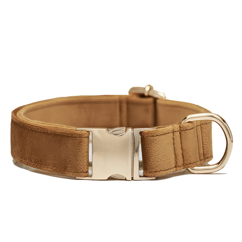 Light Brown Durable Dog Collar With Metal Buckle Adjustable Nylon Pet For Small To Large Dogs Size Xs Dog Collars