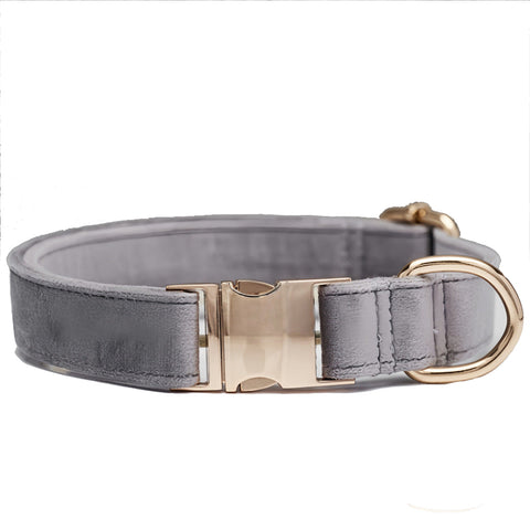 Grey Durable Dog Collar With Metal Buckle Adjustable Nylon Pet For Small To Large Dogs Size Xs Dog Collars