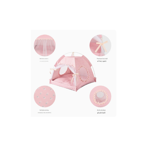 Fruit Green Floral Portable Folding Pet Tent Summer Cat & Dog Shelter With Mesh Window Lightweight And Breathable Ideal For Travel Home Use 40X40x35cm