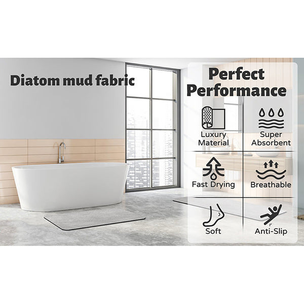 Elosung 1 Sets Of Brown Quick Dry Absorbent Non Slip Bath Rug For Bathroom Kitchen & Entryway 60X90cm Bath Mats Rugs & Toilet Covers