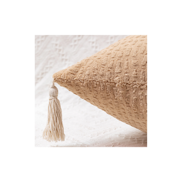 Elosung Jewel Orchid Set Of 2 Textured Velvet Throw Pillow Covers With Tassels Decorative Square Cushions 45*45Cm Cushion Covers