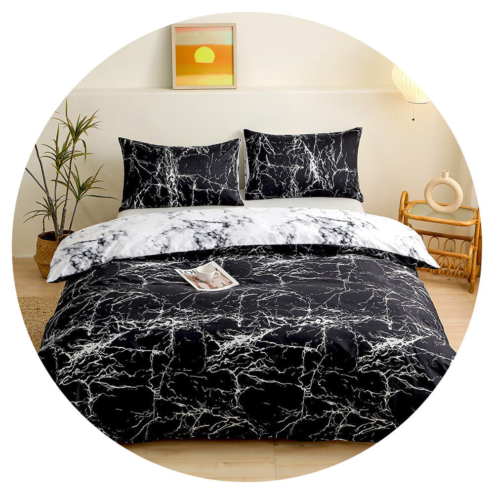 Elosung Smudge Pattern Duvet Cover 3 Piece Bedding Set With Corner Ties Quilt 230Cm X Pillowcase 51 92Cm Quilt Covers