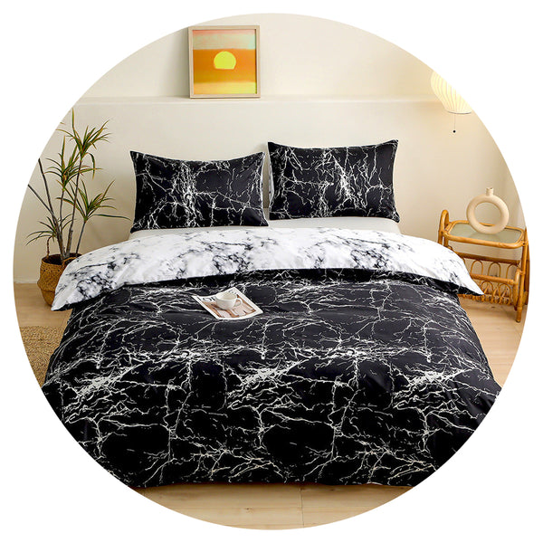 Elosung Smudge Pattern Duvet Cover 3 Piece Bedding With Corner Ties Quilt 230Cm X Pillowcase 51 92Cm Quilt Covers
