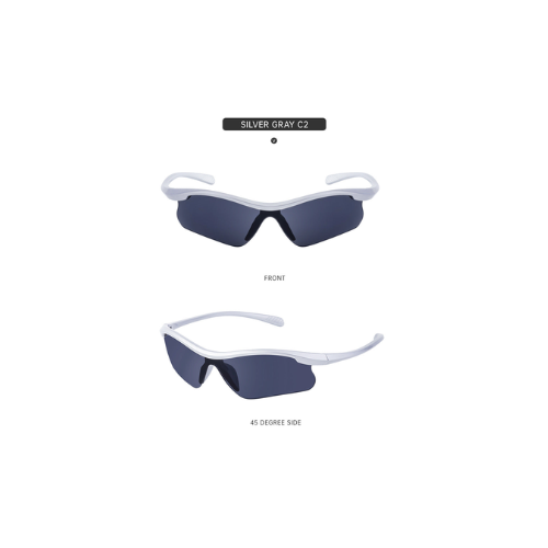 Elosung 2 Pcs Sports Cycling Windproof Sunglasses Uv Protection Lightweight Anti Glare Design Sunglasses Goggles