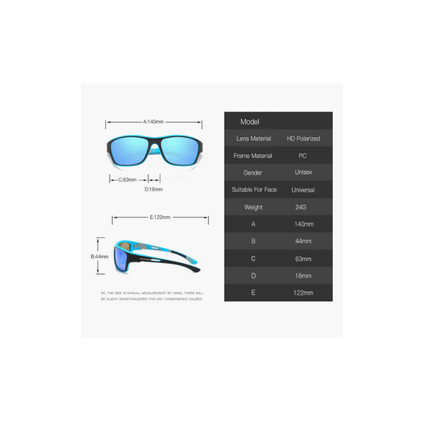 Elosung Polarized Sports Sunglasses Uv Protection Lightweight Fishing Outdoor Sunglasses Goggles