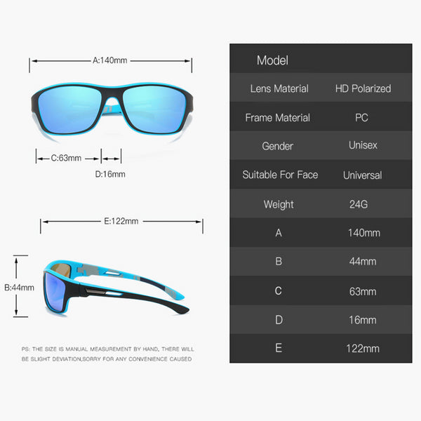 Elosung 2 Pcs Stylish Polarized Sports Sunglasses Uv Protection Lightweight Ideal For Fishing & Outdoor Activities Sunglasses Goggles