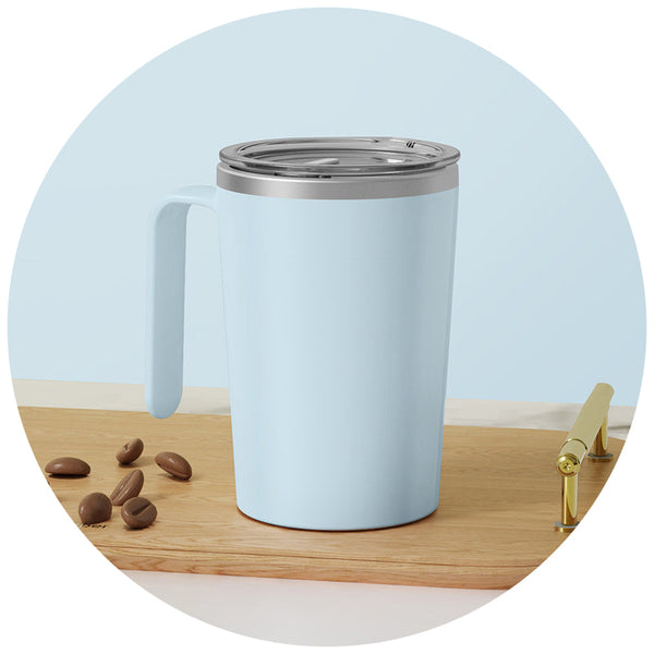 Blue Automatic Mixing Coffee Cup Stainless Steel Magnetic Stirrer Handle Stlye Other Kitchen Gadgets