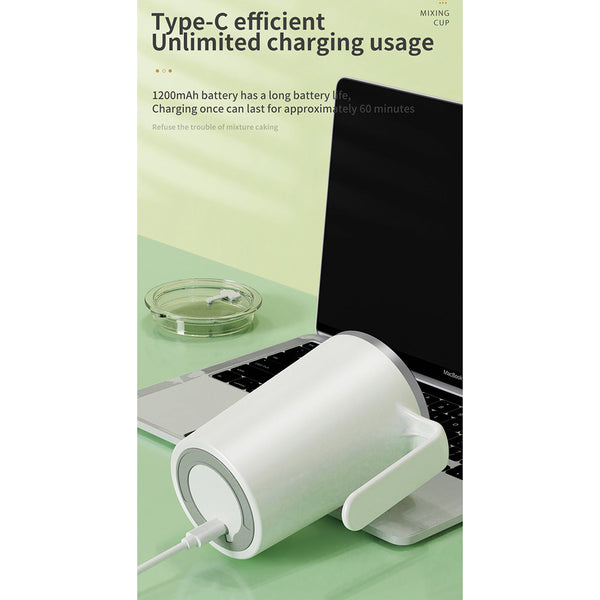 Blue Automatic Mixing Coffee Cup Stainless Steel Magnetic Stirrer Handle Stlye Other Kitchen Gadgets