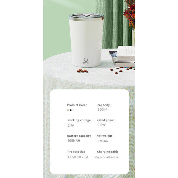 Blue Automatic Mixing Coffee Cup Stainless Steel Magnetic Stirrer Handle Stlye Other Kitchen Gadgets