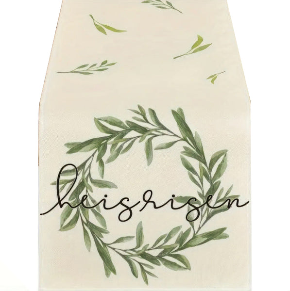 Elosung Easter Table Runner Linen Bunny Decoration 72 Inch Set Of (Style 16) Table Runners