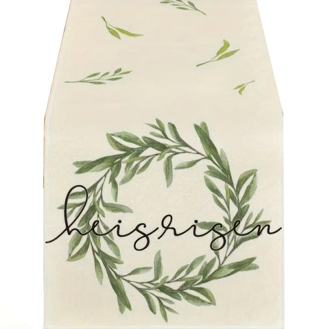 Elosung Easter Table Runner Linen Bunny Decoration 72 Inch Set Of (Style 16) Table Runners