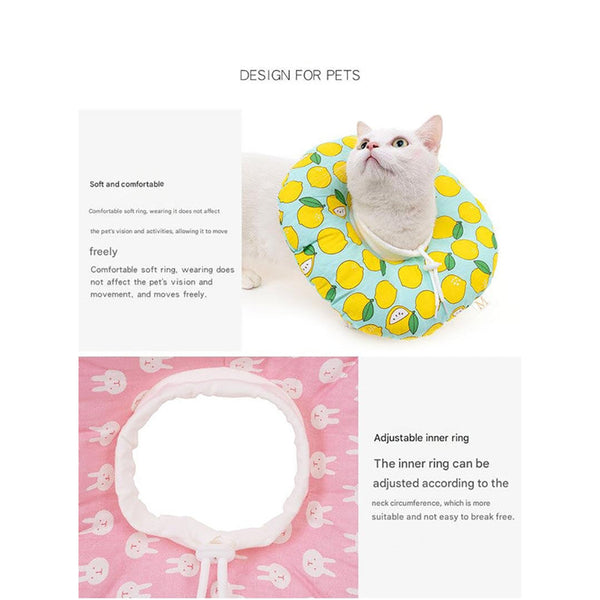 Elosung 2 Pcs Lion Soft Pet Recovery Collar Comfortable Anti Lick Cone For Cats And Dogs Size Dog Collars