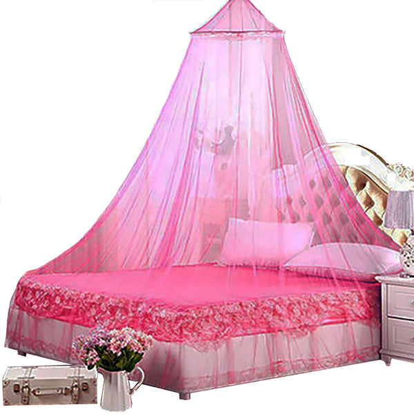 Elosung White Hanging Princess Bed Canopy Mosquito Net Dome Bedding For Dorm Rooms And Bedrooms Fits 1.8M 2M Beds Canopies & Netting