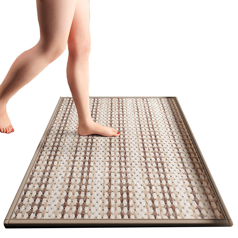 Brown Safe Dry Bathroom Mat Non Slip Absorbent Rug 50X80cm Bath Mats Rugs & Toilet Covers