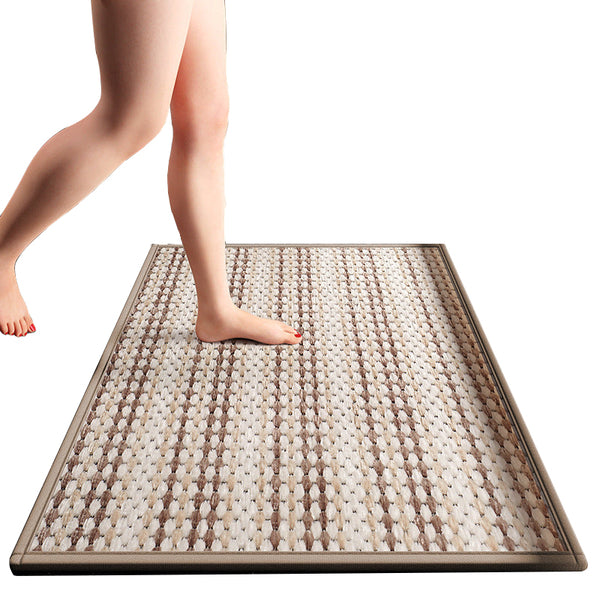 Brown Safe Dry Bathroom Mat Non Slip Absorbent Rug 50X80cm Bath Mats Rugs & Toilet Covers
