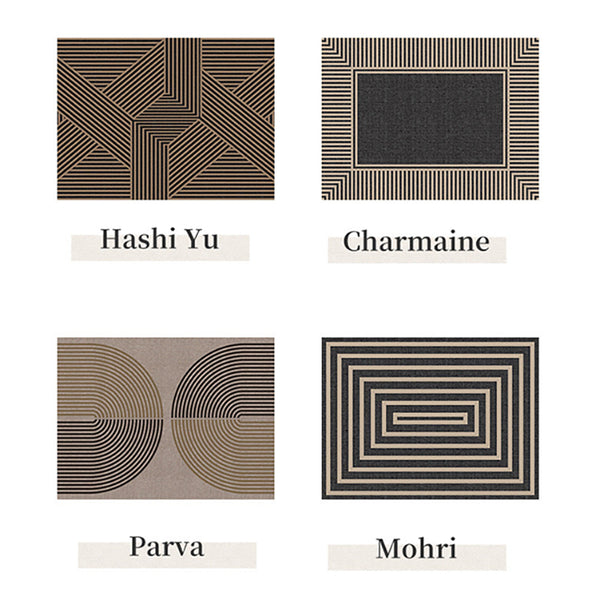 Brown Geometric Non Slip Outdoor Entryway Mat 50X80cm Welcome Rug Door Mats & Floor Mats