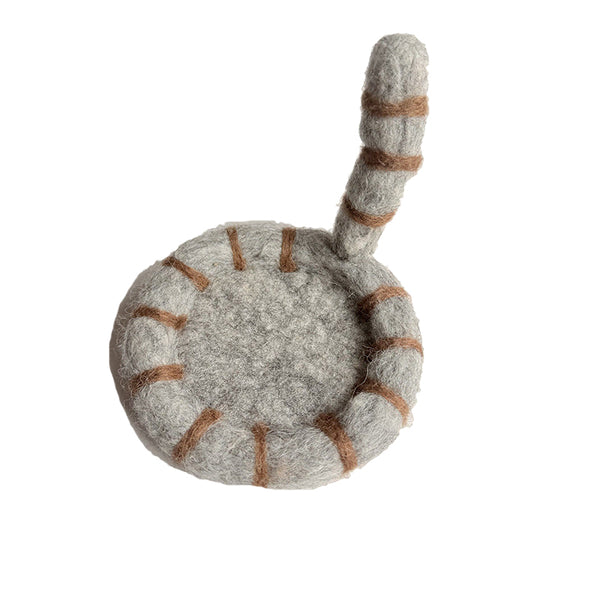 2 Pcs White Handmade Wool Felt Cat Cute Tiger Design Heat Resistant Table Mats Coasters