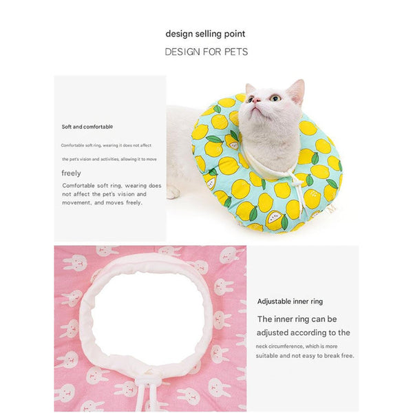 Elosung 2 Pcs Cupid's Arrow Pattern Pet Recovery Collar Comfortable Anti Lick Cone For Cats & Dogs Size M Dog Collars