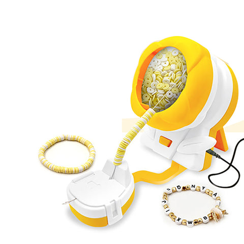 Yellow Automatic Bead Loader Electric Diy Jewelry Making Kit With Accessories Craft Beads