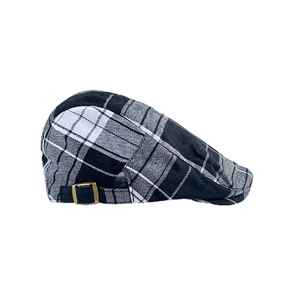 2 Pcs Pink Lightweight Checkered Flat Cap Adjustable Retro Driver Hat For Men & Women Hats
