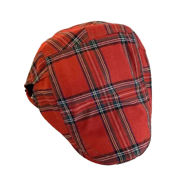 2 Pcs Pink Lightweight Checkered Flat Cap Adjustable Retro Driver Hat For Men & Women Hats