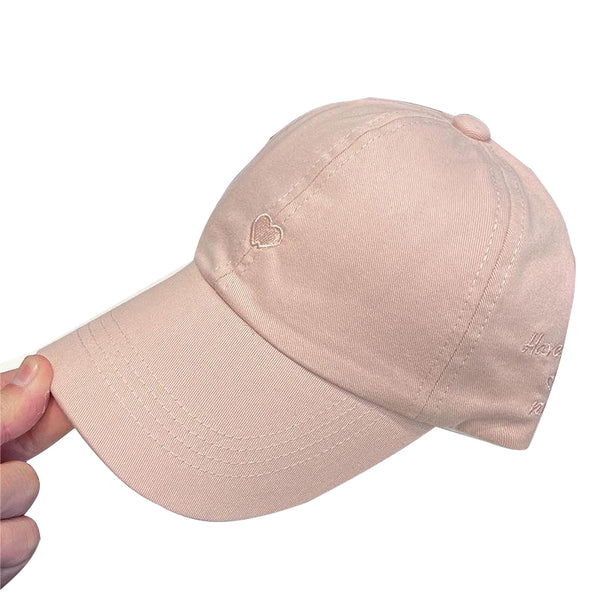 Rose Red Stylish Ponytail Opening Baseball Cap "Have A Nice Day" Embroidery Hats & Headwear